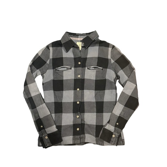 Gramicci Women Size Medium 100% Cotton Plaid Collared Montana Shirt Long Sleeve - Picture 4 of 7